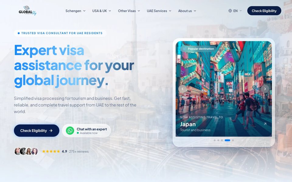 globalskyvisa.ae website